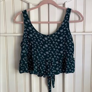 Pacsun Cropped Back Tie Tank Top